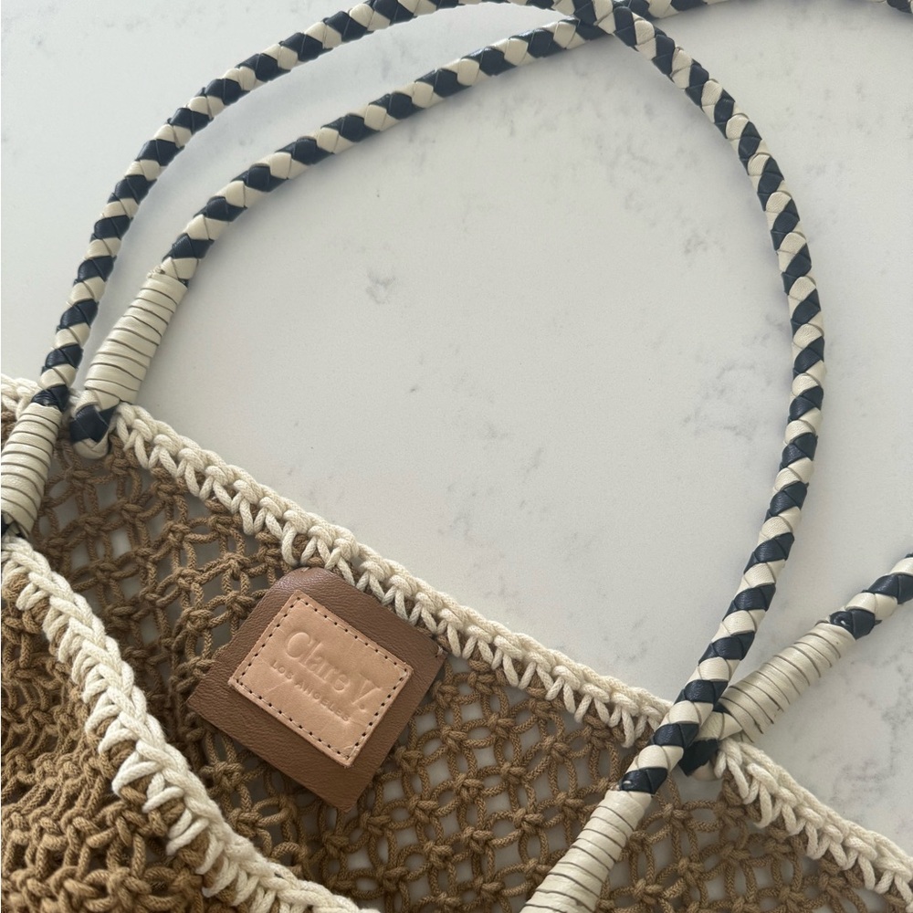 Clare V Tan and Red Woven Tote Bag - Picture 8 of 8